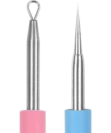 Acne Needle Double Head Comedone Acne Extractor Remover Stainless Needles Pimple Extractor Remove Tools (Color : Random Color) Random Color Blue Pink - Buy Online on GoSupps.com