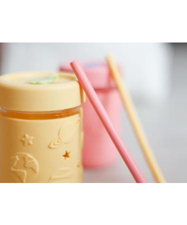 Pandaear 4-Pack Kids Drinking Cups with Straw - Toddler Mason Jar Sippy Cups (8.45 oz) for 6 Months and Up - Durable Fun Design for Children - Buy Online on GoSupps.com