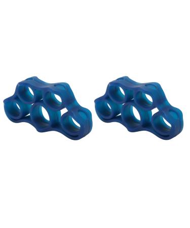 Finger Trainer High Flexibility Soft Silicone Light Portable 2 Pieces Finger Exerciser for Family Dark Blue 11lb