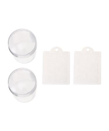 Lurrose 2 sentences stamp with scraper gel stamp nail gelee stamping tool Small manic door stamp Nail art stamper for acrylic nails nail art stamp heads manicure plastic ABS mold