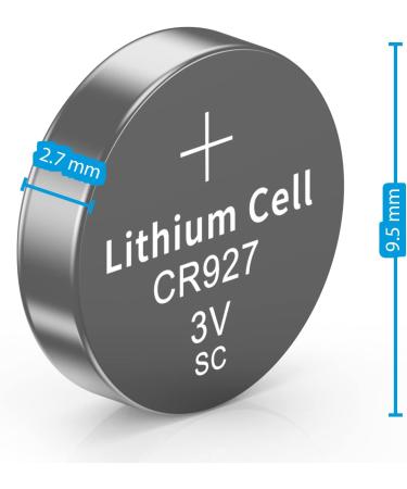 CR927 3V Lithium Battery DL927 BR927 5011LC LM927 KCR927 927 Button Coin Cell Calculators Watch Collar Light Batteries 10pcs - Buy Online on GoSupps.com