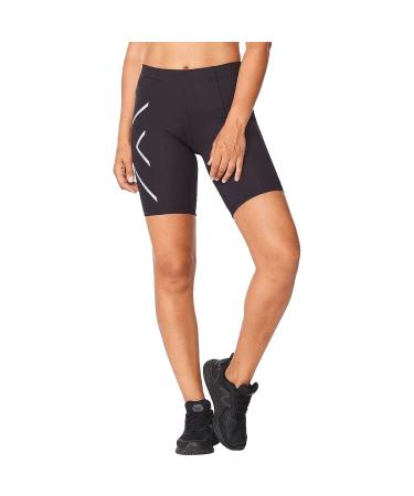 2XU Women's Core Compression Shorts Running Shorts De Corridal Running Shorts M Black/Silver