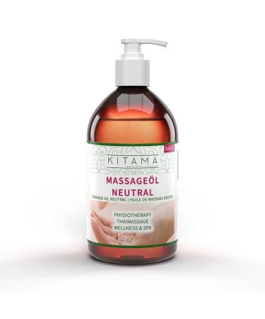 Kitama massage oil neutral 500ml with lotion pump | Body oil for use in massages neutral 500 ml (1 pack)