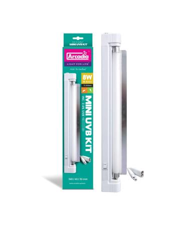 Arcadia Mini UVB Kit - 8W 400lm - 340 x 40 x 30mm - Includes 2.4% UVB Lamp