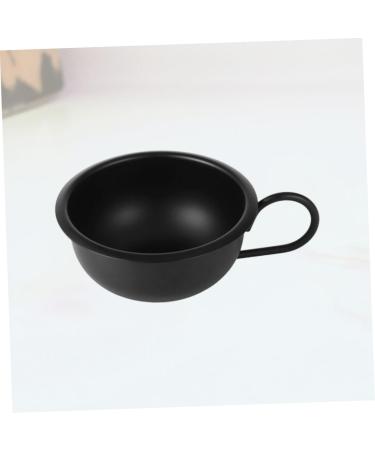 2PCS Black Makeup Mixing Bowl Set - Spa & Shaving Bowl with Handle for Facial Masks & Razor Foam - 9.2cm - Buy Online on GoSupps.com