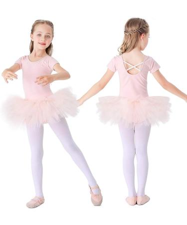 Bezioner Girls Cotton Ballet Dance Dress Tutu Skirted Leotard Pink 6-7 Years - Buy Online on GoSupps.com
