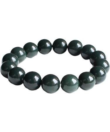 Natural Stone Bead Bracelet Men's Stone Bead Elastic Beaded Bracelet Men's Bracelet Jewelry Gift 14mm - Buy Online on GoSupps.com