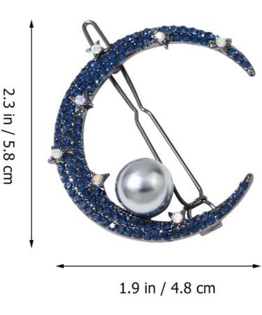 Lurrose Hair Clips Moon Hair Barrette Pearl Rhinestone Hair Pin Metal Hair Clamp Hair Accessories for Women Girls Hairstyle - Buy Online on GoSupps.com
