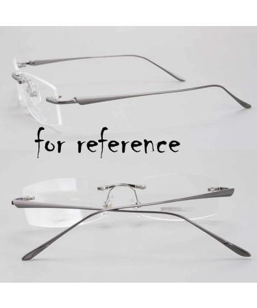 RiJpex Gray Eyeglass Replacement Temple Arms - Rimless Metal Ear Hook Holder for Men | International Shipping Available - Buy Online on GoSupps.com