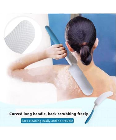 Natureman Long Grip Bathing Brush - 39 cm Curved Handle for Seniors & Pregnant Women | Easy Reach Body Brush for Bathing & Showering - Buy Online on GoSupps.com