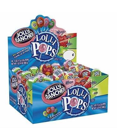 Jolly Rancher Fruit Lollipops 17g Each American Lollipops Mixed Fruit Flavour Assorted Jolly Rancher Filled Pops lolipops American Candy Mix Flavours (30)