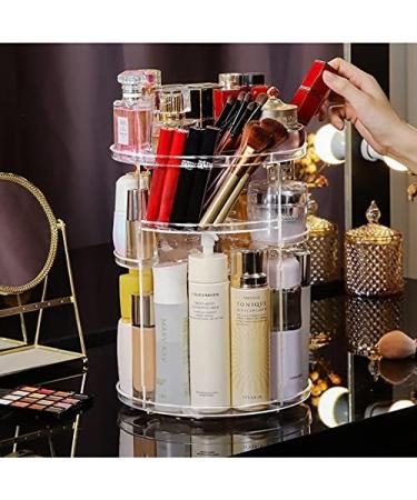 Cq Acrylic 360 Rotating Makeup Organizer | 4 Tier Adjustable Cosmetic Storage Display - Buy Online on GoSupps.com
