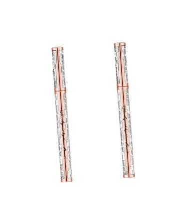 FOMIYES 2pcs No Smudge Eyeliner Black Waterproof Eyeliner Women Eyeliner Liquid Eyeliner Pen Line Pen Miss