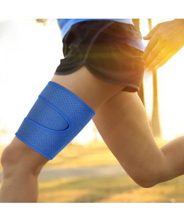 Thigh Brace Support | Anti-Slip Compression Sleeve for Hamstring & Quadricep Injuries | Adjustable Sports Leg Bandage - Buy Online on GoSupps.com
