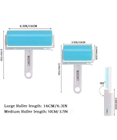MINRGZEE Lint Roller 3 Pack - Washable & Reusable Pet Hair Remover for Clothes - Includes Large, Medium, and Small Sizes - Buy Online on GoSupps.com