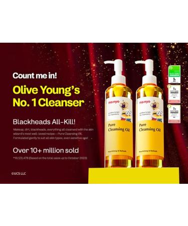 ma:nyo Pure Cleansing Oil - Korean Facial Cleanser for Women | Blackhead Melting & Makeup Removal with Argan Oil | Minions Edition - Shop Now - Buy Online on GoSupps.com