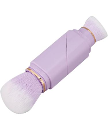 Portable Makeup Brush Ergonomic Strong Grip Anti-deformation Retractable Double Head Powder Brush for Home Use (Purple) - Buy Online on GoSupps.com