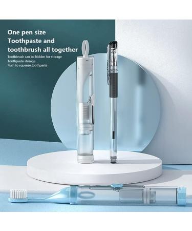 JCYUANI 3-in-1 Portable Travel Toothbrush with Toothpaste Dispenser and Case - Ideal for Camping, School, and Home Use - Buy Online on GoSupps.com