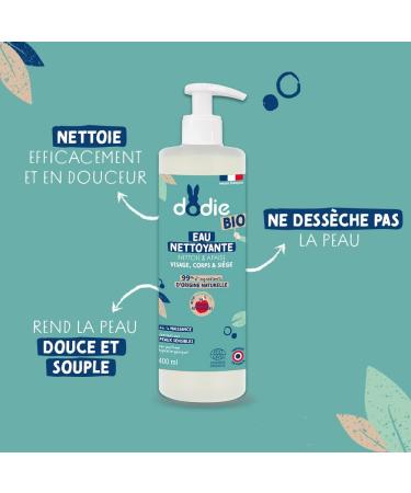 DODIE Organic Cleansing Water - Face Body and Seat - from Birth - 400 ml - Buy Online on GoSupps.com