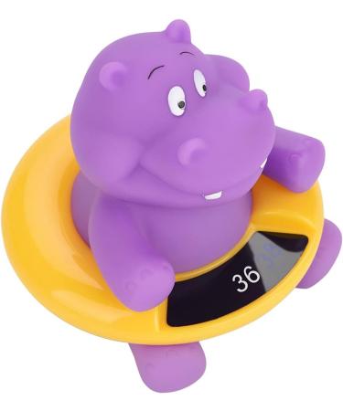 Water Temperature Compact Floatable Infant Bath Thermometer LED Display Baby Time Thermometer Bath Tub for Baby(Purple hippopotamus) - Buy Online on GoSupps.com