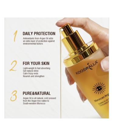 Buy Pure Moroccan Argan Oil 100ml - 100% Organic Gold for Hair & Skin | International Shipping Available - Buy Online on GoSupps.com