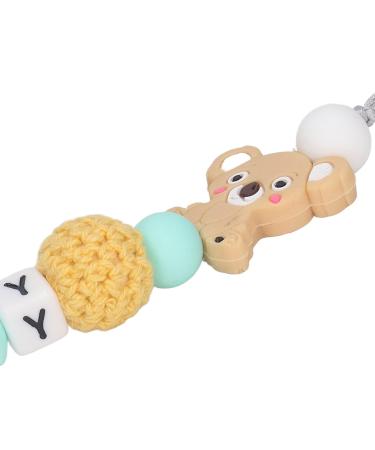 Baby Clip Teething Toy | Washable Silicone Animal Holder - Safe & Lightweight (Yellow) - Perfect Shower Gift - Buy Online on GoSupps.com