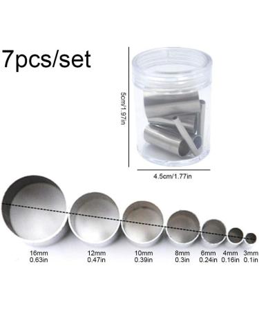 7Pcs Stainless Steel Clay Cutters - Round Circle Shape Hollow Punch Cutter Set for Clay Pottery Craft - Includes Storage Case - Buy Online on GoSupps.com