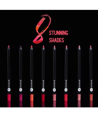 SUGAR Cosmetics Lipping On The Edge Lip Liner 01 Taffeta Terracotta - Water-Resistant 10-Hour Wear With Sharpener - Shop Internationally - Buy Online on GoSupps.com