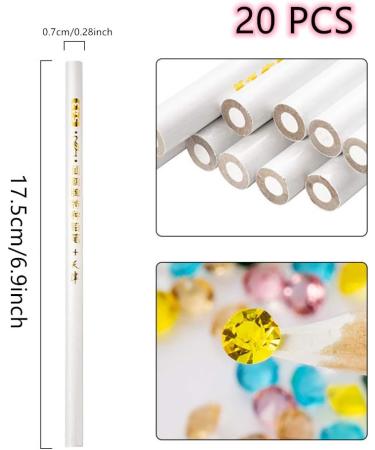 20 Pcs Rhinestones Picker Wax Pen Set for Nails Art Decoration - Buy Online on GoSupps.com