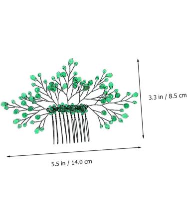 Mikinona Green Branches and Leaves Hair Comb Leaf Comb Hairpin Wedding Comb Hairpin Wedding Crystal Hair Decor Wedding Headdress Crystal Leaf Headdress Crystal Comb Hairpin Leaf Hair Comb - Buy Online on GoSupps.com