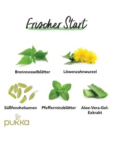 Pukka Bio-Herbal Tea Clear - Fennel Aloe Vera Peppermint Dandelion & Nettle | 80 Tea Bags | 4-Pack | International Shipping Available - Buy Online on GoSupps.com