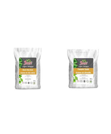 Inari Organic Black Whole Chia Seed 500 g & Organic Pumpkin Seeds 200g Seed + Seeds 200g
