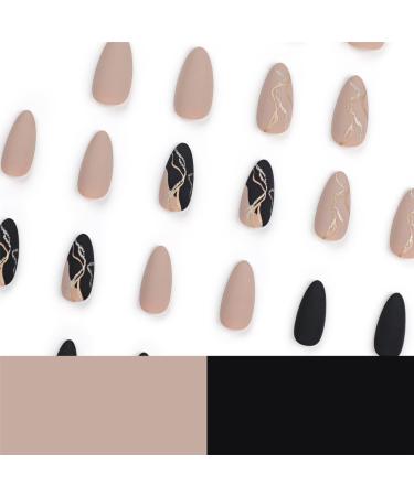 Ruarby Almond False Nails Tips Detachable Press On Nail Full Cover False Nails French Tip False Nails Manicures Supplies - Buy Online on GoSupps.com