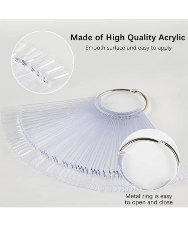 300Pcs Clear Nail Swatch Pop Sticks - Fan-Shaped Colour Display Art Tips for Nail Salon and Beginners - Nail Gel Polish Practice Set - Buy Online on GoSupps.com