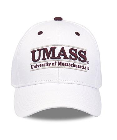 NCAA Massachusetts Minutemen Unisex NCAA The Game bar Design Hat, White, Adjustable
