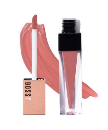 Bossy Cosmetics Liquid Lipstick for Women  Vegan  Hydrating  Long Lasting  Matte Lip Stick for Healthy & Full Lips  Paraben  Mineral Oil and Cruelty Free (Collaborator- Light Peach/Coral Color)