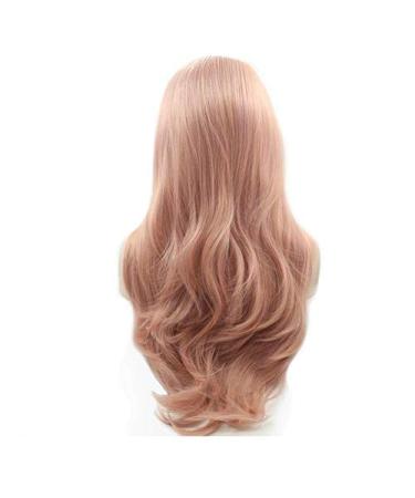 BGHJUE Lace Front Pink Wigs for Women - 24 Long Wavy Synthetic Rose Wig - Buy Online on GoSupps.com