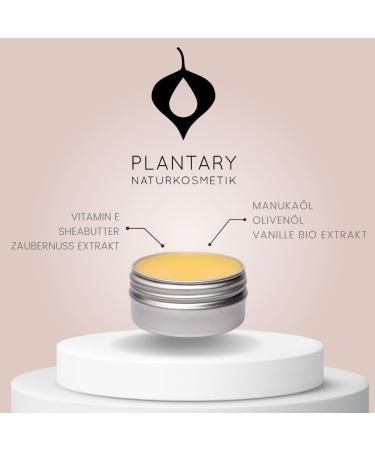 Plantary Naturkosmetik Manuka Lip Balm Vegan 15g for Sensitive Skin Moisturizing Natural Plant Based Animal By Product Free Lip Care for Herpes - Buy Online on GoSupps.com