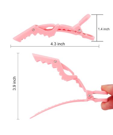 Ondder 14 Pack Pink Alligator Hair Clips for Styling Sectioning - Salon Pro Clips for Hair Coloring, Cutting, and Styling - Buy Online on GoSupps.com