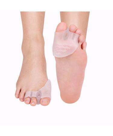 Hallux Valgus Toe Separators Silicone Gel Toe Separators Cushion Corrector Toe Guard Separators 2 Pairs Hammer Toe Guards Help Bunion Pain Relief