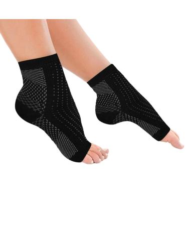 Buy Healifty Plantar Fasciitis Socks Ankle Support Socks (2 Pairs L/XL Black/White) Relief for Foot Pain | Fast International Shipping - Buy Online on GoSupps.com