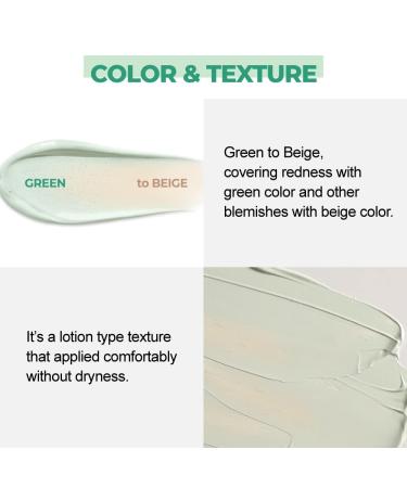 Numbuzin No.2 Goodbye Redness Derma Tone Up Color Corrector 1.69 fl oz - Green to Beige | Tea Tree Leaf Ingredients - Buy Online on GoSupps.com