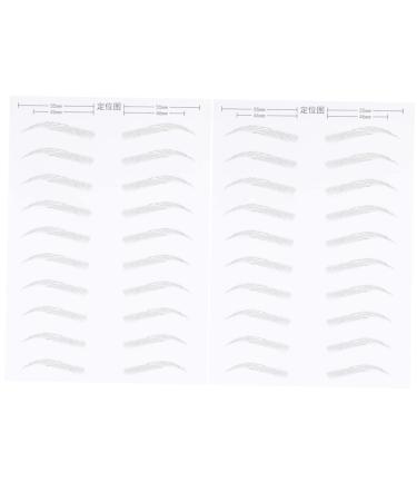 DOITOOL 2 Pairs 6d Brow Eyebrow Makeup Tools Stick on Eyebrows Stickers Eyebrow Sticker Patch Disposable 3d