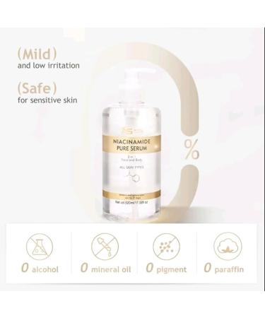ASHLEYSHINE Niacinamide Pure Serum - 2-in-1 Moisturizer for Face & Body - 520ml / 17.58fl oz | Shop Internationally - Buy Online on GoSupps.com
