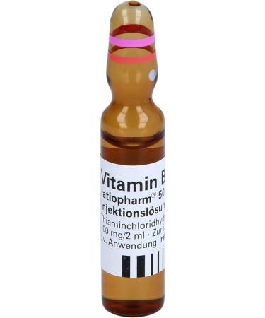 Buy VITAMIN B1 ratiopharm 50mg/ml Injection Ampoules 5x2 ml - Fast International Shipping - Buy Online on GoSupps.com