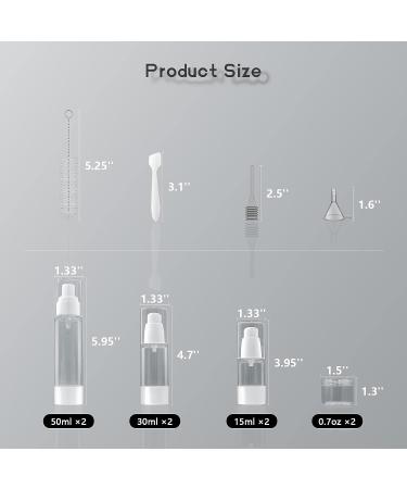 SIGOEI 13 Pack Travel Sub-Bottling Set - TSA Approved Cosmetic Containers for Lotion, Shampoo, Cream, Soap - Vacuum Pump Bottle 13 Pack - Buy Online on GoSupps.com