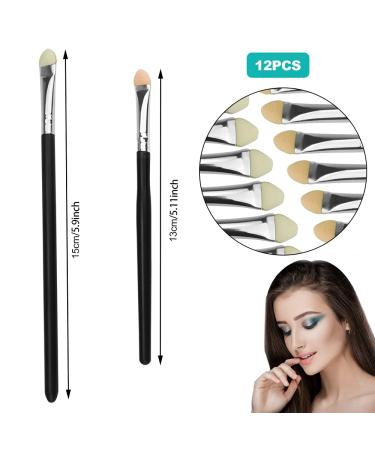 Girafeda 12-Piece Eyeshadow Applicator Sponge & Brush Set - Perfect for Beginners | Oval Makeup Tools for Women & Girls - Buy Online on GoSupps.com