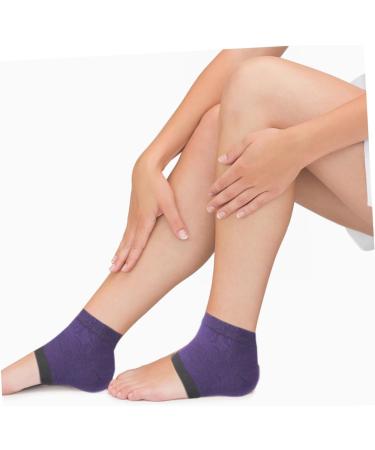Ipetboom 5 Pairs Moisturizing Socks Heel Socks Heel Sleeve Moisturizing Yoga Socks Dry Hard Cracked Skin Socks Gel Socks Spa Heel Anti-Crack Socks Tooth Gems Cotton Protector Foot Purple - Buy Online on GoSupps.com