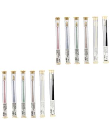 Fomiyes children's tools 12 pc wangan hair toothbrush toothbrushes for adult travel toothbrush brass toothbrush additional toothbrush adult oral care travel cleaning tools