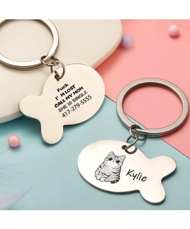 Personalized Engraved Stainless Steel Cat Collars - 10 Names & Phone Numbers - 'I'm Lost Call My Mom' - Buy Online on GoSupps.com